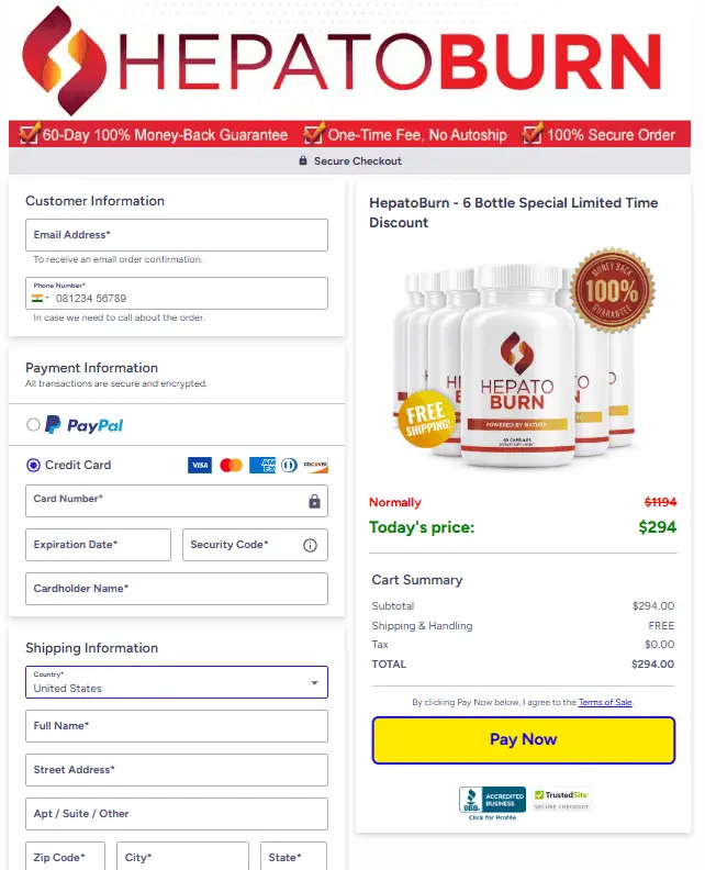 Secure Order Form